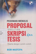 Skripsi Pedoman Menulis Proposal Penelitian Skripsi Dan Tesis